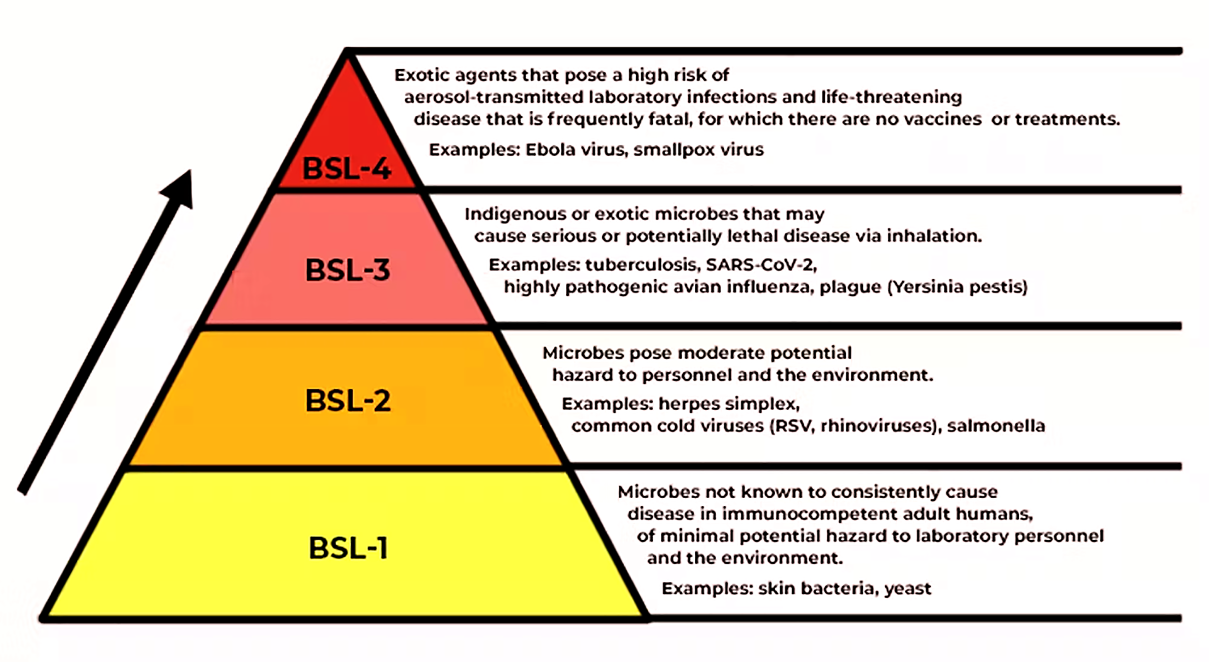 1> CONTAINMENT CLASS 2> DISRUPTION CLASS 3> RISK CLASS 4