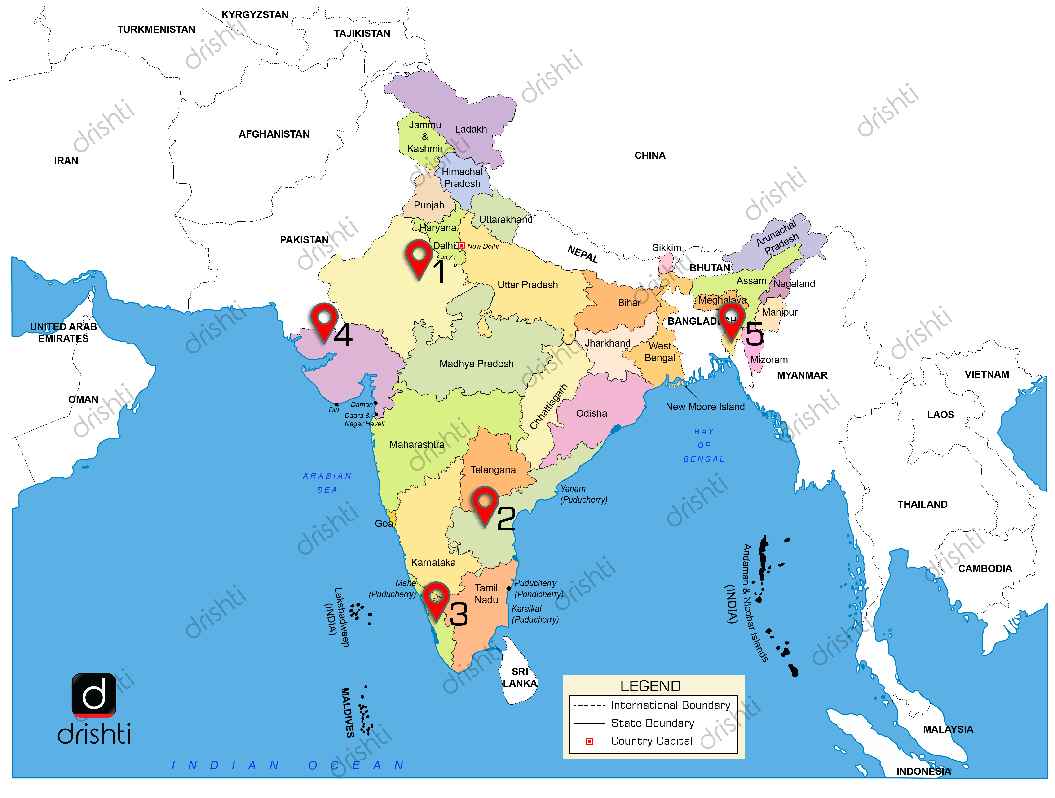 India Map : September (I) 2020 : Learning Through Maps