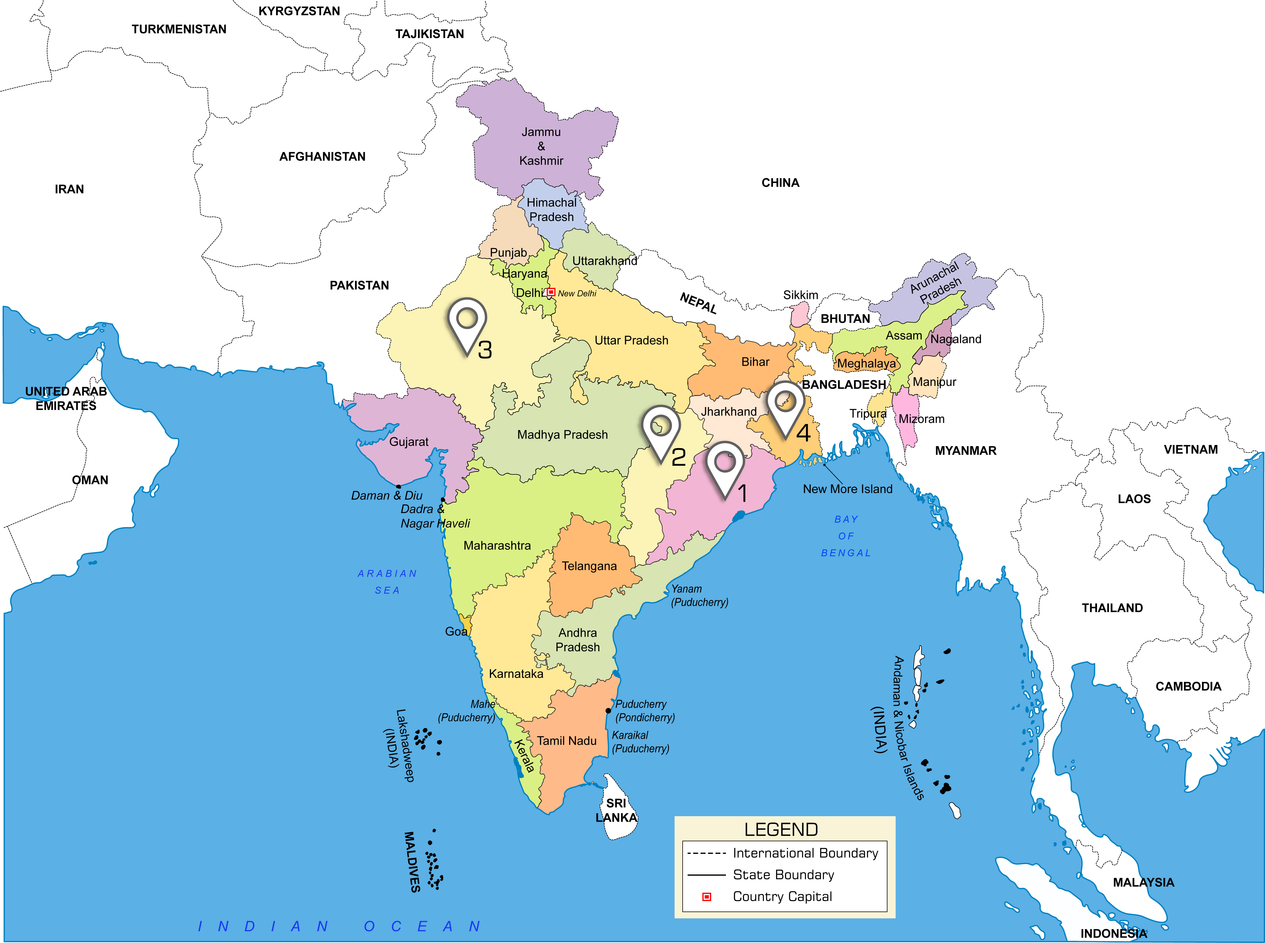 India Map : October (III) 2018 : Learning Through Maps