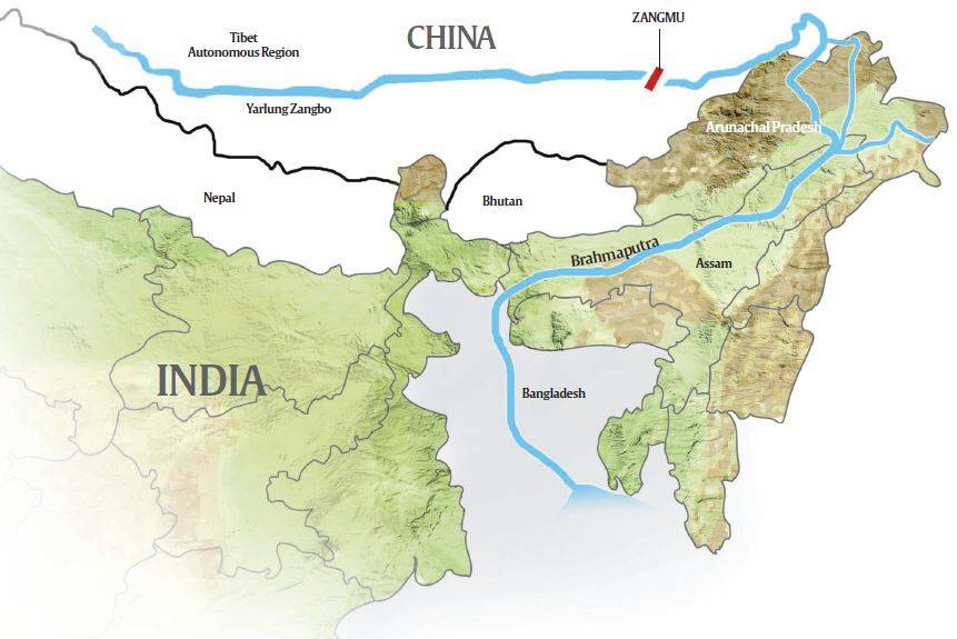 brahmaputra river map location